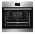 Produktbild: AEG BPS335061M Einbau-Backofen / Pyrolyse Selbstreinigung / Serie 6000 Ringheißluft: gleichmäßige Garergebnisse auf 3 Ebenen / 45 Automatikprogramme / LED-Touchdisplay / Schnellaufheizung / Edelstahl