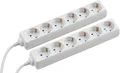Produktbild: Meister Steckdosenleiste 6-fach 2 Stück 1,4 m Kabel weiß Kunststoffleitung IP20 Innenbereich