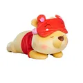 Produktbild: Simba Toys Disney Snuglets Wellbeing Plüschfigur Pooh liegend 40 cm, weich mit Schlafmaske und beruhigendem Zusatzgewicht ca 1500 g, geeignet ab den ersten Lebensmonaten, schönes Geschenk