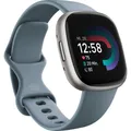 Produktbild: Fitbit Versa 4 Smartwatch Waterfall Blue/Platinum (S/L) Elastomer