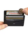 Produktbild: Gentlemen's Kartenetui - Kreditkartenetui mit Münzfach & RFID Schutz - Slim Wallet Herren, Slim Wallet Herren mit Scheinfach und AirTag-Fach