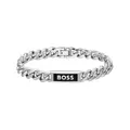Produktbild: BOSS Jewelry Gliederarmband für Herren Kollektion KASSY EMBLEM aus Edelstahl mit einer Platte aus schwarzem Email - 1580679M