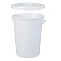Produktbild: BRB 100 Liter Kunststofftonne mit Deckel, ØxH 520/415x670 mm, weiß, lebensmittelecht