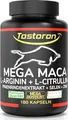 Produktbild: Tostoron MEGA MACA hochdosiert - 180 Kapseln (1x145,2g) L-Arginin + L-Citrullin