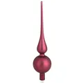 Produktbild: com-four® Weihnachtsbaumspitze - Christbaumspitze aus echtem Glas für Weihnachten - Tannenbaumspitze für den Christbaum (28cm - Rotwein matt)