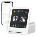 Produktbild: Qingping Air Quality Monitor Gen 2, Air Quality Monitor Indoor Detects PM2.5, CO2, PM10, Noise, Temperature and Humidity, CO2 Messgerät, New Upgraded Alarm Clock Function, Air Quality Tester