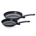 Produktbild: Fissler Ceratal® Evo Classic Pfannen-Set 2-teilig (24 + 28 cm, Orbitschwarz) – Made in Germany, Keramikpfannen hergestellt ohne PFAS/PTFE, CookStar® Boden