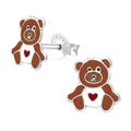 Produktbild: Teddybär Ohrringe aus 925 Silber für Mädchen Damen Kinder
