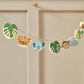 Produktbild: Lights4fun 12er LED Safari Lichterkette warmweiß aus Holz Kinderzimmer Lichterkette mit Timer