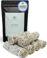 Produktbild: Weißer Salbei Räuchern, 6 Stück Räucherbündel, Weisser Salbei Räuchern, Sage Smudge Stick, White Sage, Getrocknet