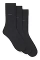 Produktbild: BOSS Herren 3P RS Uni CC Dreier-Pack mittelhohe Socken aus Stretch-Gewebe Anthrazit 47-50