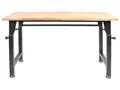Produktbild: RIKTA Höhenverstellbare Werkbank, B 135 X T 60 X H 85 - 105cm, 200kg Belastung, FSC 100%, Fichte