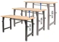 Produktbild: rikta Werkbank höhenverstellbare Werkbank und Arbeitstisch, (Set), Höhenverstellbar 85-105 cm, Holzplatte 35 mm, tragbar bis 200 kg