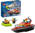 Produktbild: Lego City Feuerwehrboot Kunststoff 144 Teile Mit 3 Minifiguren Rettungsboot