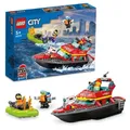 Produktbild: Lego 60373 Feuerwehrboot Rennboot Raketenrucksack mit Löschkanone 3 Figuren NEU