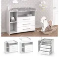 Produktbild: Vicco Wickelkommode Oskar, Weiß, 113 x 100 cm mit 3 großen Schubladen