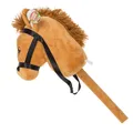 Produktbild: Steckenpferd Plüsch Hobby Horse braunes Pferd auf einem Stock für Kinder 85 cm