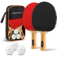Produktbild: PRO-SPIN Tischtennisschläger – Hochleistungs-Tischtennis 2er-Set | Premium Tischtennisschlaeger, 3-Sterne-Tischtennisbälle, Kompakte Aufbewahrungstasche | Für Drinnen & Draußen