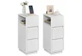 Produktbild: VASAGLE Nachttisch (2-St), 1er Set/2er Set, schmal, Beistelltisch mit 2 Schubladen, offenes Fach
