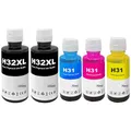 Produktbild: SHUOLEI Tinte Kompatibel mit HP 31 32XL Nachfülltinte Multipack für Smart Tank 315 319 455 515 516 530 555 558 5105 7005 7006 7305 7306 7605 559 570 655 670 790 415 419 Druckertinte（5-Pack）