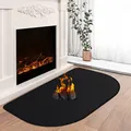 Produktbild: Funkenschutzplatte Kaminofen Feuerschutzmatte Hitzeschutz 80x50cm 1mm Schwarz