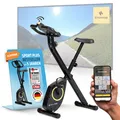 Produktbild: SportPlus X-Bike Heimtrainer Fitness Fahrrad klappbar schwarz für zuhause