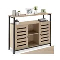 Produktbild: tectake Sideboard, Industrial Style, 2 Ablagen, 3 Staufächer, mit höhenverstellbaren Kunststofffüßen, 100 x 37 x 82 cm