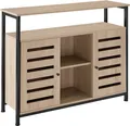 Produktbild: tectake® Sideboard Warrington mit höhenverstellbaren Kunststofffüßen, 100 x 37 x 82 cm