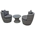 Produktbild: GARDEN PLEASURE Club-Set, Kunststoff, 3-teilig - grau