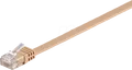 Produktbild: PATCH-C6SB 15HB - Patchkabel flach, UTP, Cat.6, hellbraun, 15 m