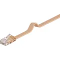 Produktbild: Goobay CAT 6 Flach-Patchkabel U/UTP RJ-45 Netzwerkkabel PVC 15 m Hellbraun