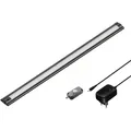 Produktbild: ledscom.de LED Unterbau-Leuchte SIRIS schwarz matt mit Netzteil und Bewegungsmelder flach, 50cm, 655lm, weiß