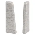 Produktbild: KGM Endstücke für Sockelleiste MEGA-Profil (20 x 58 mm) Eiche hell - Maße: 20 x 58 mm - 2 Stück