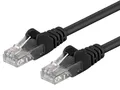 Produktbild: PremiumCord Netzwerkkabel, Ethernet, LAN & Patch Kabel CAT5e, UTP, Schnell flexibel & Robust RJ45 Kabel 1Gbit/S, AWG 26/7, Kupferkabel 100% Cu, Schwarz, 1m