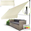 Produktbild: Juskys Klemmmarkise Kapstadt 400x120 cm - Höhenverstellbar, Montage ohne Bohren, wasserabweisende Beschichtung - Beige