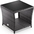 Produktbild: DeubaXXL DE Polyrattan Beistelltisch Vedis Grau 45x45x40cm 109511