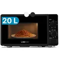 Produktbild: Clatronic® Mikrowelle mit Grill | 800 Watt | 5 Stufen | 20 Liter Garraum | 360° Drehteller | Timer mit Endsignal | inkl. Grillrost | Microwelle | Microwellengerät | MWG 792 schwarz