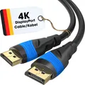 Produktbild: – 4K DisplayPort Kabel – 5 m – DP Kabel in Deutschland entwickelt – Erhältlic...