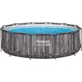 Produktbild: Steel Pro MAXTM Solo Pool ohne Zubehör Ø 366 x 100 cm, Holz-Optik (Mooreiche), ru...