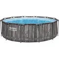 Produktbild: Steel Pro MAXTM Solo Pool ohne Zubehör Ø 366 x 100 cm, Holz-Optik (Mooreiche), ru...