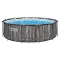 Produktbild: Steel Pro MAXTM Solo Pool ohne Zubehör Ø 366 x 100 cm, Holz-Optik (Mooreiche), rund