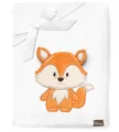 Produktbild: Be Mammy Warme Kuscheldecke Babydecke Blanket Baby Geschenk BE20-168 (Weiß - Fuchs)
