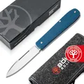 Produktbild: Böker SOLINGEN® Coffin Denim Micarta - EDC Taschenmesser blau 42a konform - Klapp-Messer mit Clip - Slipjoint Messer mit MagnaCut Droppoint Klinge