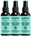 Produktbild: NYX PROFESSIONAL MAKEUP Fixierspray MAKE UP SETTING SPRAY DEWY FINISH, 3er Set, für ein langhaltendes Makeup-Finish
