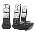 Produktbild: Gigaset A690A Trio Schnurloses Telefon-Set mit Anrufbeantworter schwarz