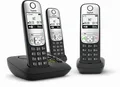 Produktbild: Gigaset A690A Trio schwarz mit AB, bis zu 14 Stunden lange Sprechzeit BRANDNEU