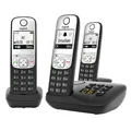Produktbild: Gigaset A690A Trio Schnurloses Telefon-Set mit Anrufbeantworter schwarz