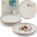 Produktbild: Sänger Rio Creme | Dessertteller 4 teilig, Steingut Frühstücksteller 4 Personen, Kuchenteller spülmaschinenfest mikrowellenfest multifunktional, Steingut Geschirr cremefarben | VALUE COLLECTON