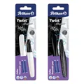 Produktbild: Pelikan Twist Structure Füllhalter, Feder M, inkl. 2 Tintenpatronen, weiss oder schwarz (keine Farbauswahl möglich!)