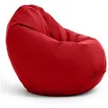 Produktbild: Bruni Sitzsack Classico mit Innensack, indoor & outdoor, Qualität aus Bayern, Robuster, gemütlicher XXL-Bean Bag, in Deutschland gefertigt, waschbar rot 80 cm x 70 cm